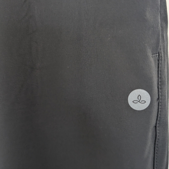 PrAna Ice Flow Hybrid Pant Black Mens Slim Elastic Waist Wicking Hybrid UPF 50 - Picture 2 of 15